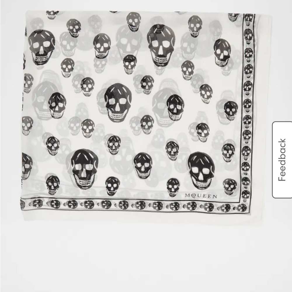 Alexander McQueen Classic Skull Silk Scarf
